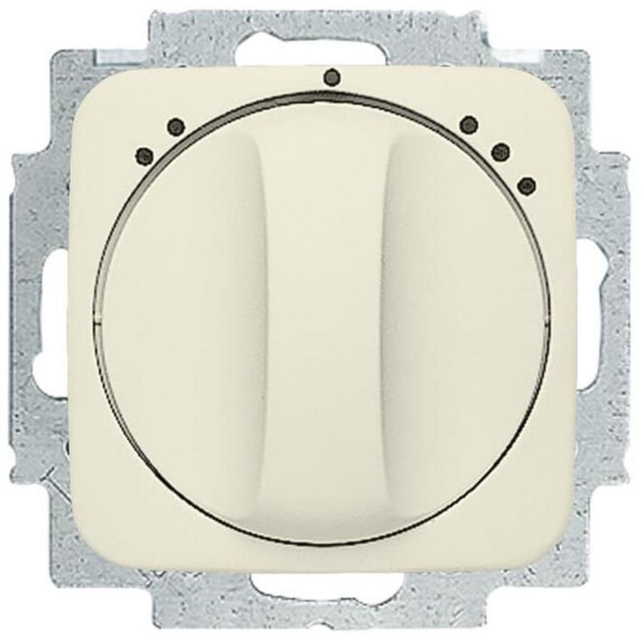 Inbouw ventilatorsch draaibed 1p 10AX 250V AC SI creme (2711 UCDRL-212)