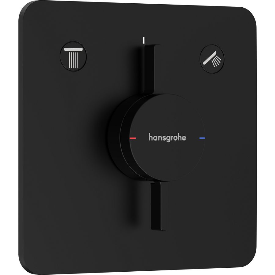 DuoTurn Q afbouwdeel tbv inbouwkraan voor 2 functies mat zwart