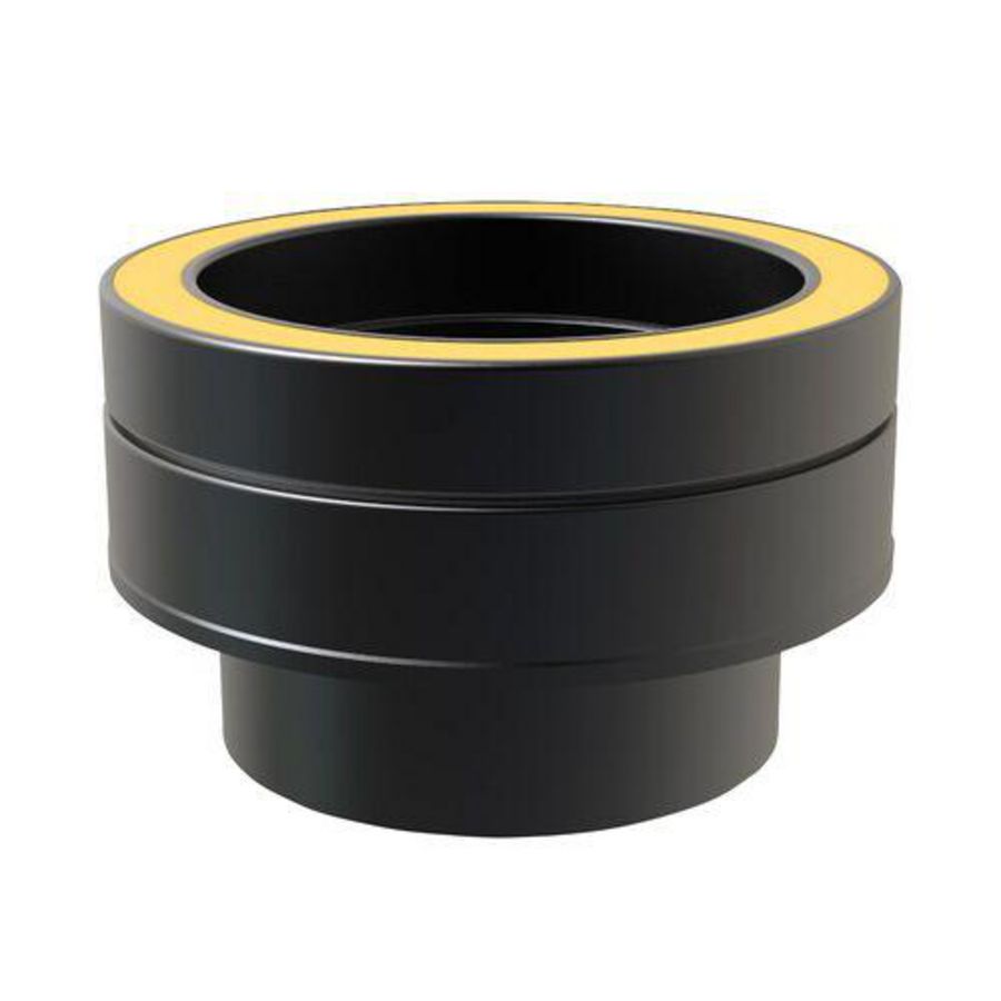 DW Ø80mm Aansluitstuk vlak zwart
