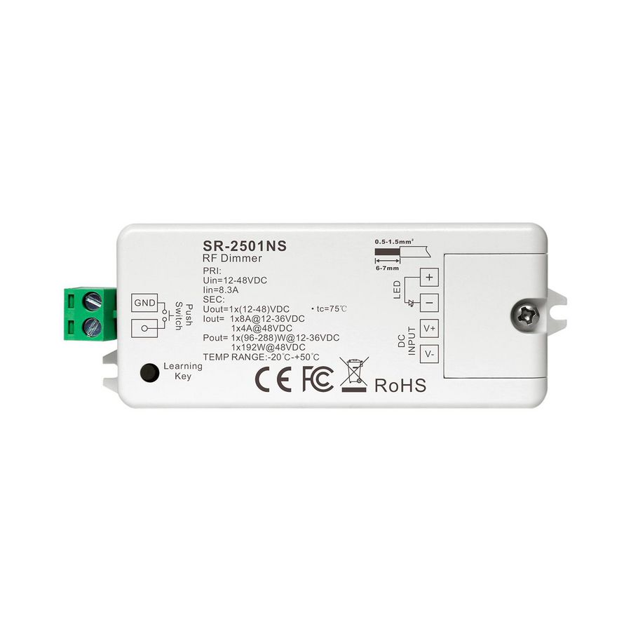 Single color LED dimmer 12-36VDC 1x8A 46191302