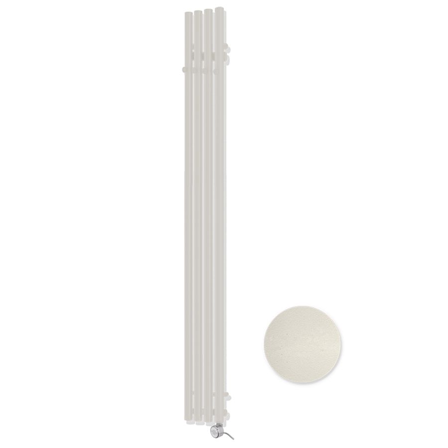 Buisradiator Tubo Hook E-Comfort 1200x205mm 300W Ivoor Wit