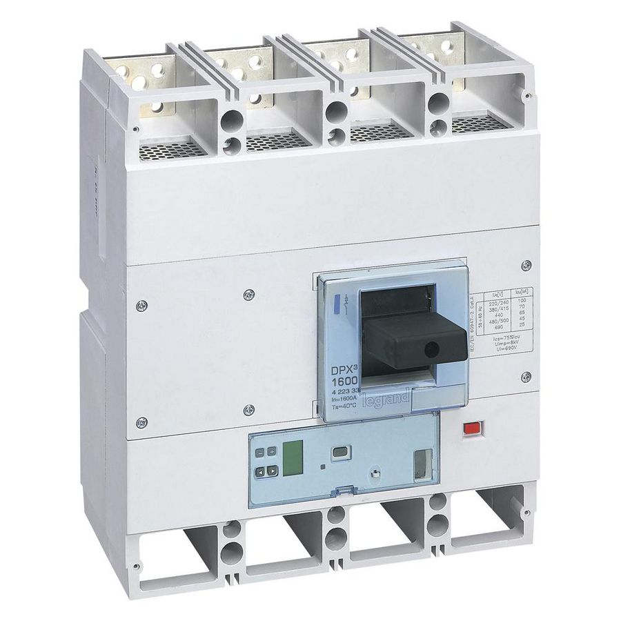 Vermogensschakelaar 1600 elek S2 4P 1600 A 70kA 400V DPX3
