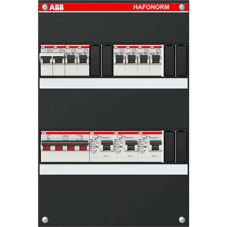 Groepenkast 9x achter 3x 30mA + F HS 3-f Binnenwerk + deksel