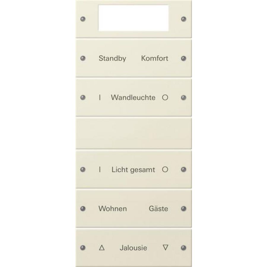 Wippenset 5-voudig Plus (2+3) beschr. System 55 creme wit(gel.)