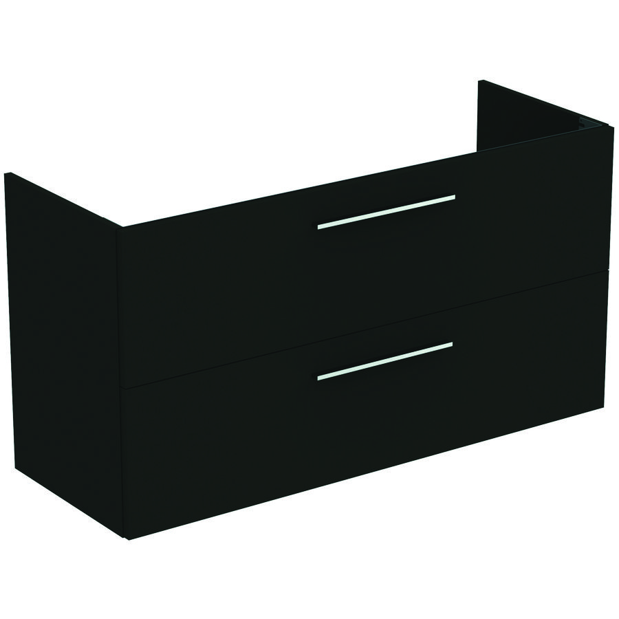 Wastafelmeubel I.LIFE-A 120cm 2x la mat carbon donkergrijs