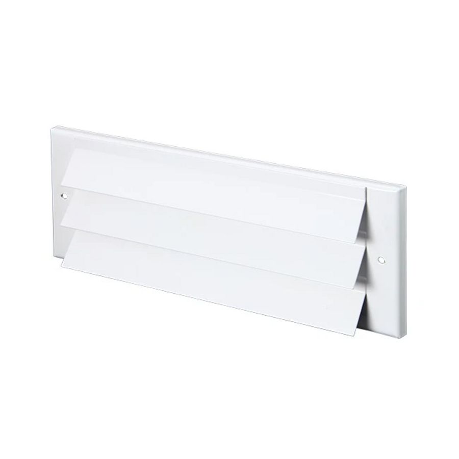 Buiten muurrooster opbouw wit 300x100mm (bxh)