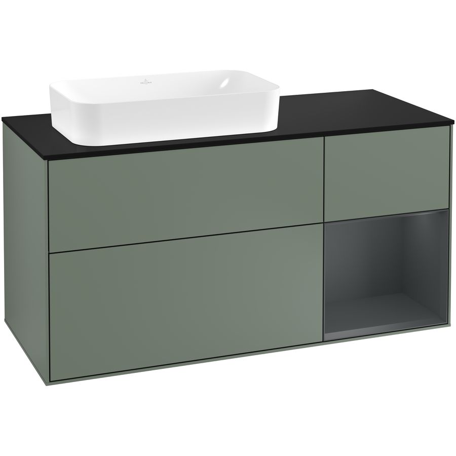 Wastafelonderkast Finion 1200x603x501mm Olive Matt Lacquer G282HGGM