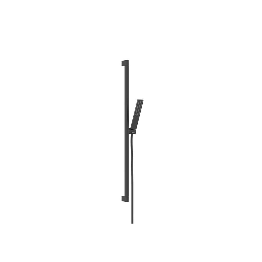Glijstangset Pulsify E 100 1 straalsoort EcoSmart+ met glijstang 90cm mat zwart
