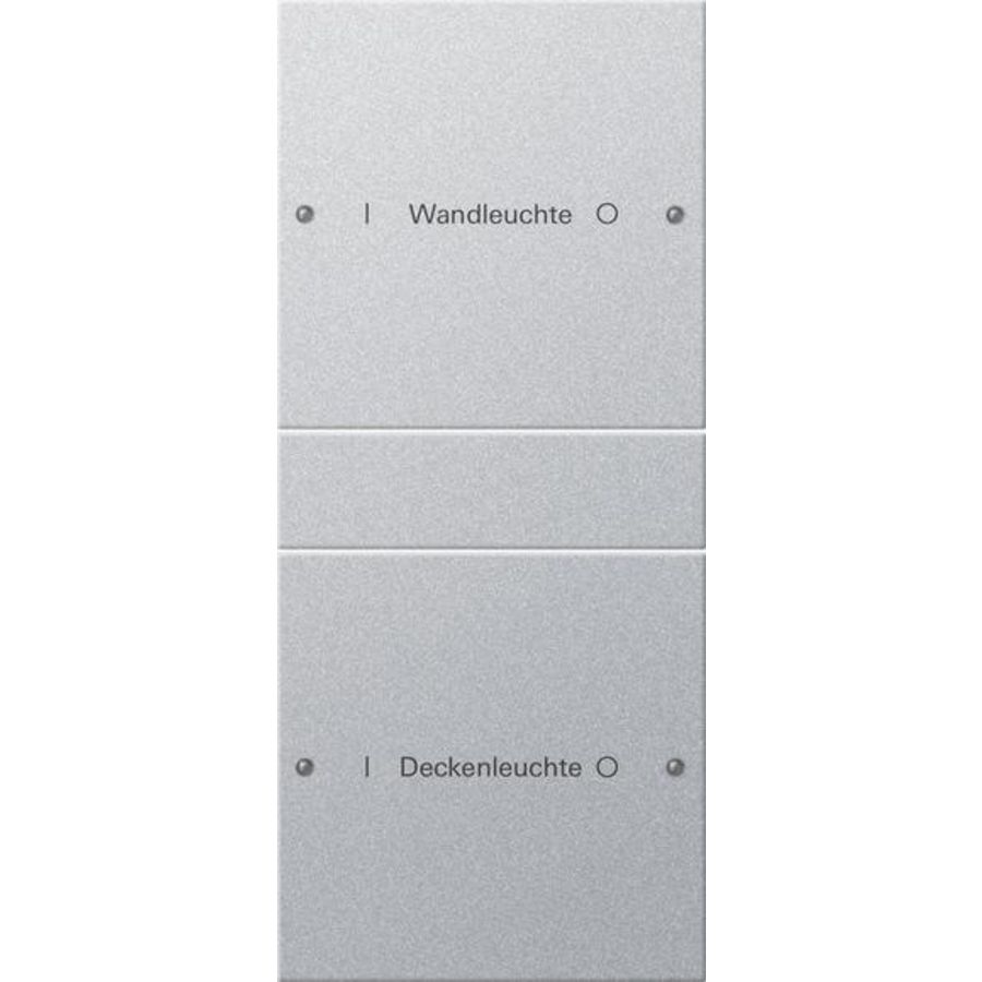 Wippenset 2-voudig (1+1) beschr. System 55 kl.alum.(gel.)