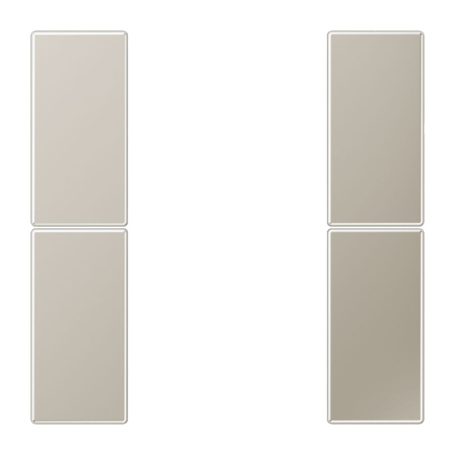 Tastafdekking compleet 2-voudig LS edelstaal KNX