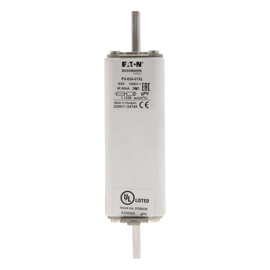Zekering hoge snelheid 63A DC 1000V 50kA 01XL gPV UL IEC