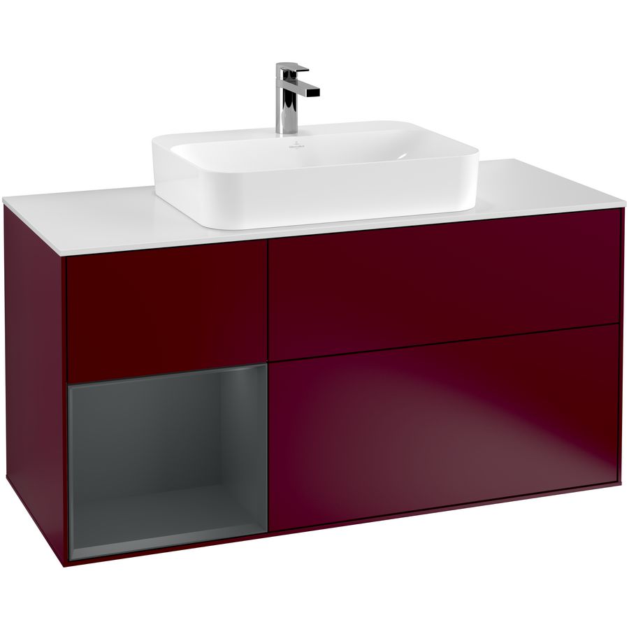 Wastafelonderkast Finion 1200x603x501mm Peony Matt Lacquer G411HGHB