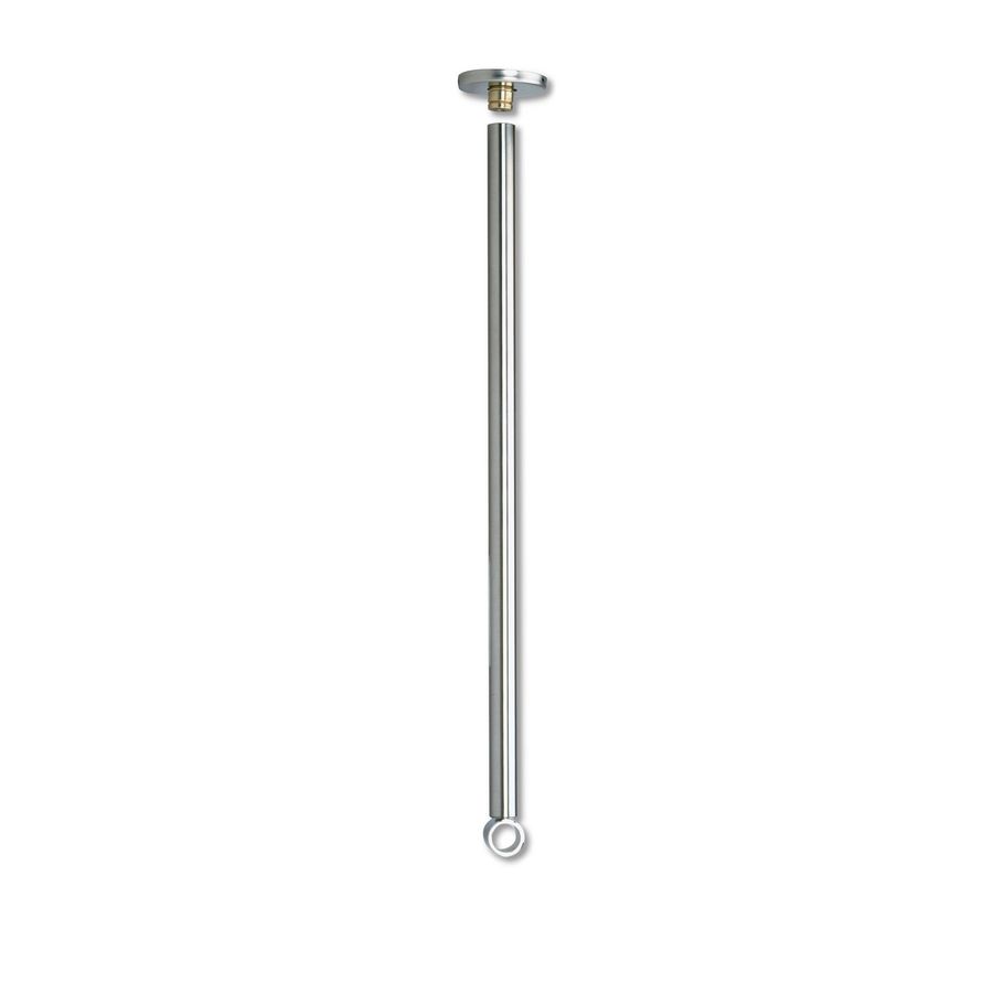 Plafondsteun tbv buis tbv douchegordijn Ø20mm L.1000mm inkortbaar RVS glanzend gepolijst incl. rozet