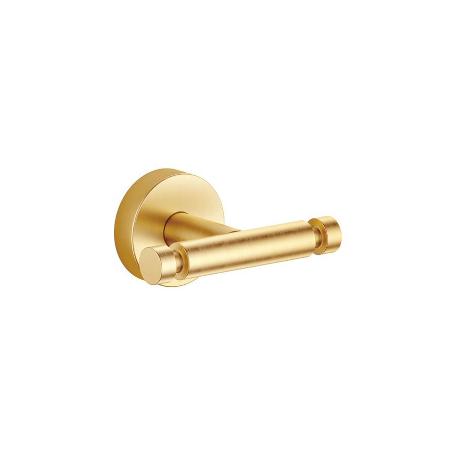 Haak 2delig Messing gebors. (23kt Goud)