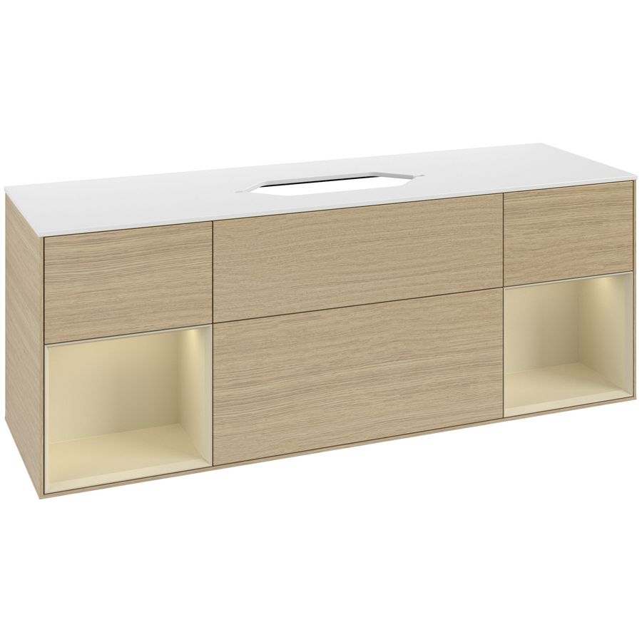 Wastafelonderkast Finion 1600x603x501mm Oak Veneer F741HJPC