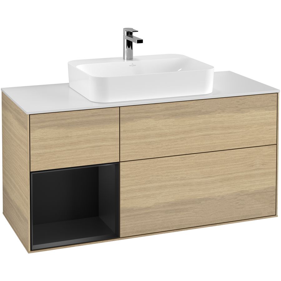 Wastafelonderkast Finion 1200x603x501mm Oak Veneer G411PDPC