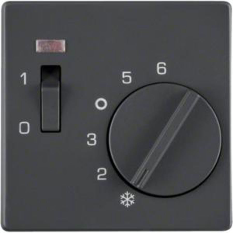 Centraalstuk regelknop wip LED berker Q.1/Q.3/Q.7 antraciet