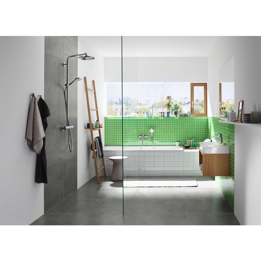 Crometta S240 Showerpipe douchecombinatie wit/chroom