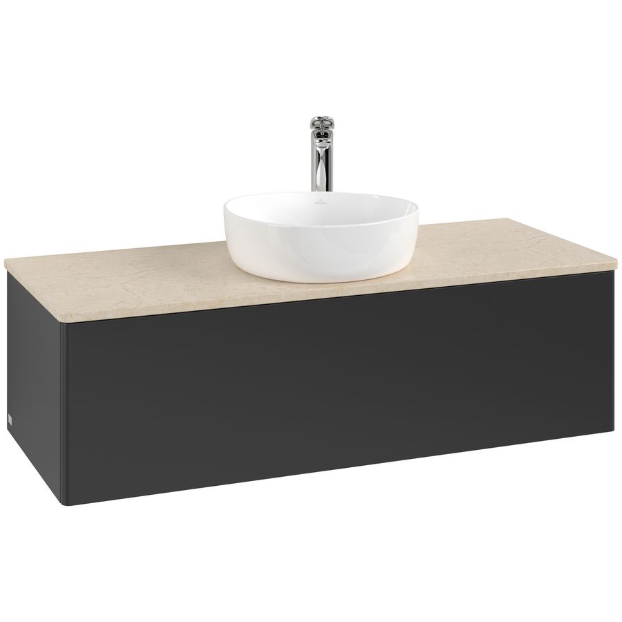 Wastafelonderkast Antao 1200x360x500mm Black Matt Lacquer K32053PD