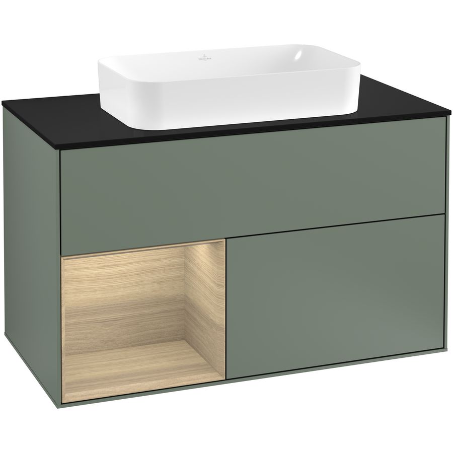 Wastafelonderkast Finion 1000x603x501mm Olive Matt Lacquer G242PCGM