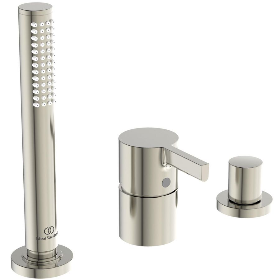 Joy badmengkraan 3-gats badrand zonder uitloop silver storm (rvs look)