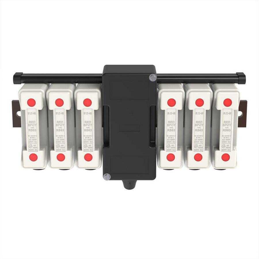 Zekering-bank laagspanning 63 A AC 690 V BS 6 way wit