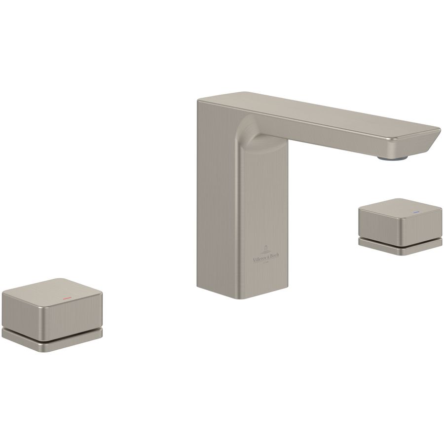 Driegats wastafelkraan Subway 3.0 Brushed Nickel Matt