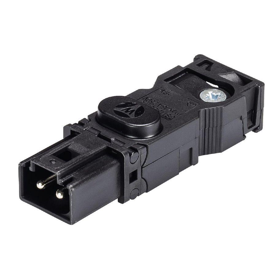 Kabelsteker GST15I2 male schroef zwart VVE=100