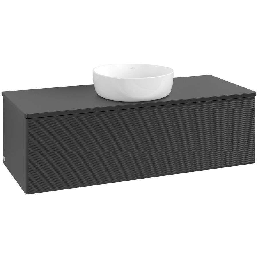 Wastafelonderkast Antao 1200x360x500mm Black Matt Lacquer K32150PD
