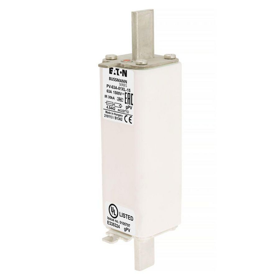 Zekering hoge snelheid 63A DC 1500V 30kA 01XL 43x193mm gP