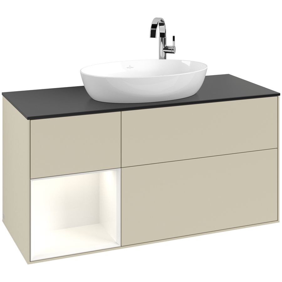 Wastafelonderkast Finion 1200x603x501mm S.Grey Matt Lacquer F942GFHJ