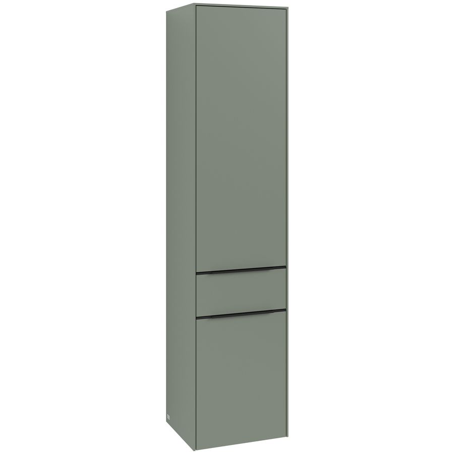 Hoge kast SUBWAY 3.0 400x1710x362mm Soft Green C59001AF greep Volcano Black
