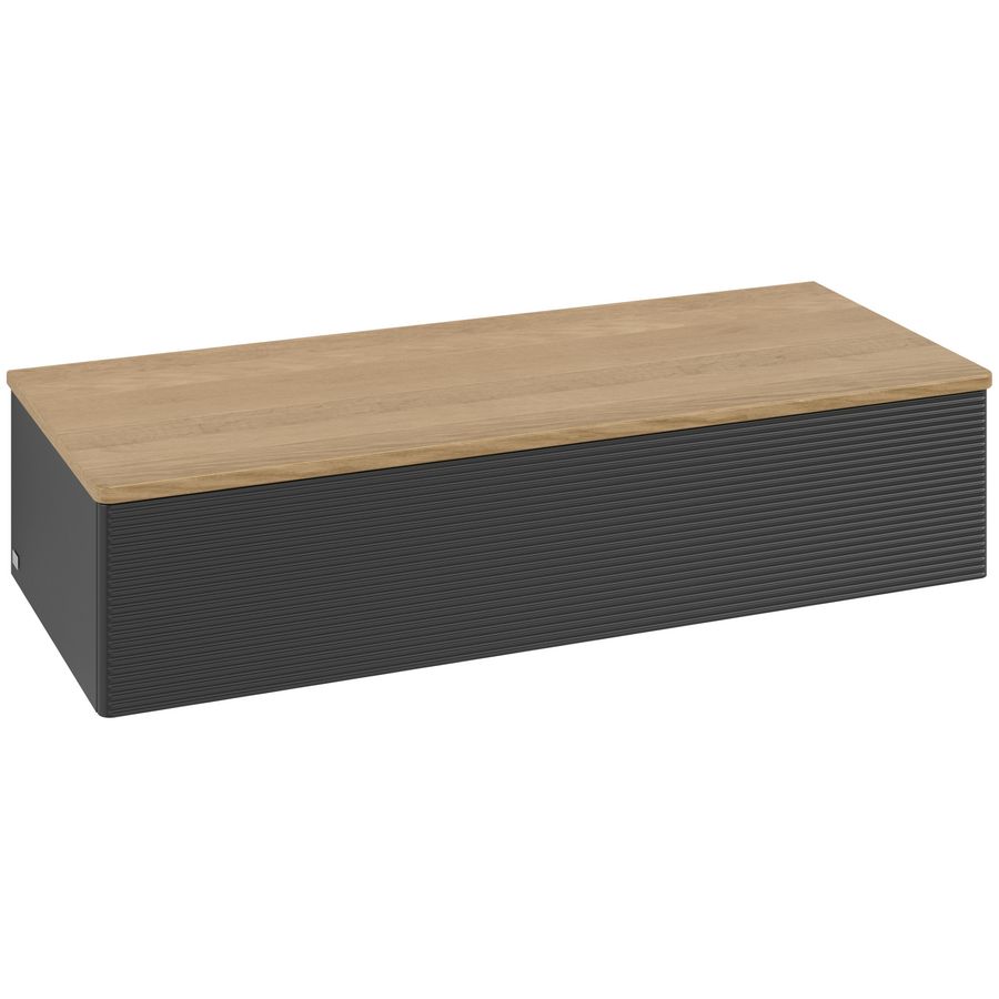 Sideboard Antao 1200x268x500mm Black Matt Lacquer K41101PD