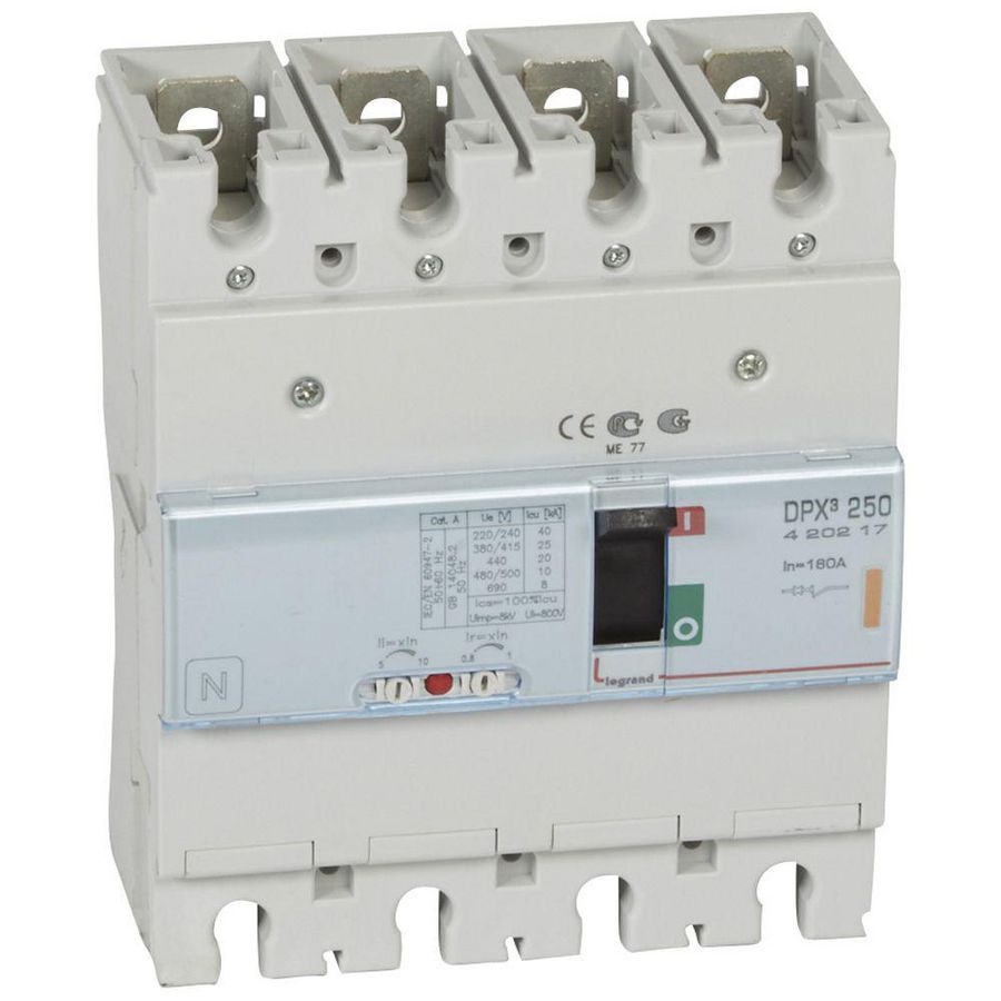 Vermogensschakelaar 250 Thermomagn. 160A 4-polig 25kA DPX3