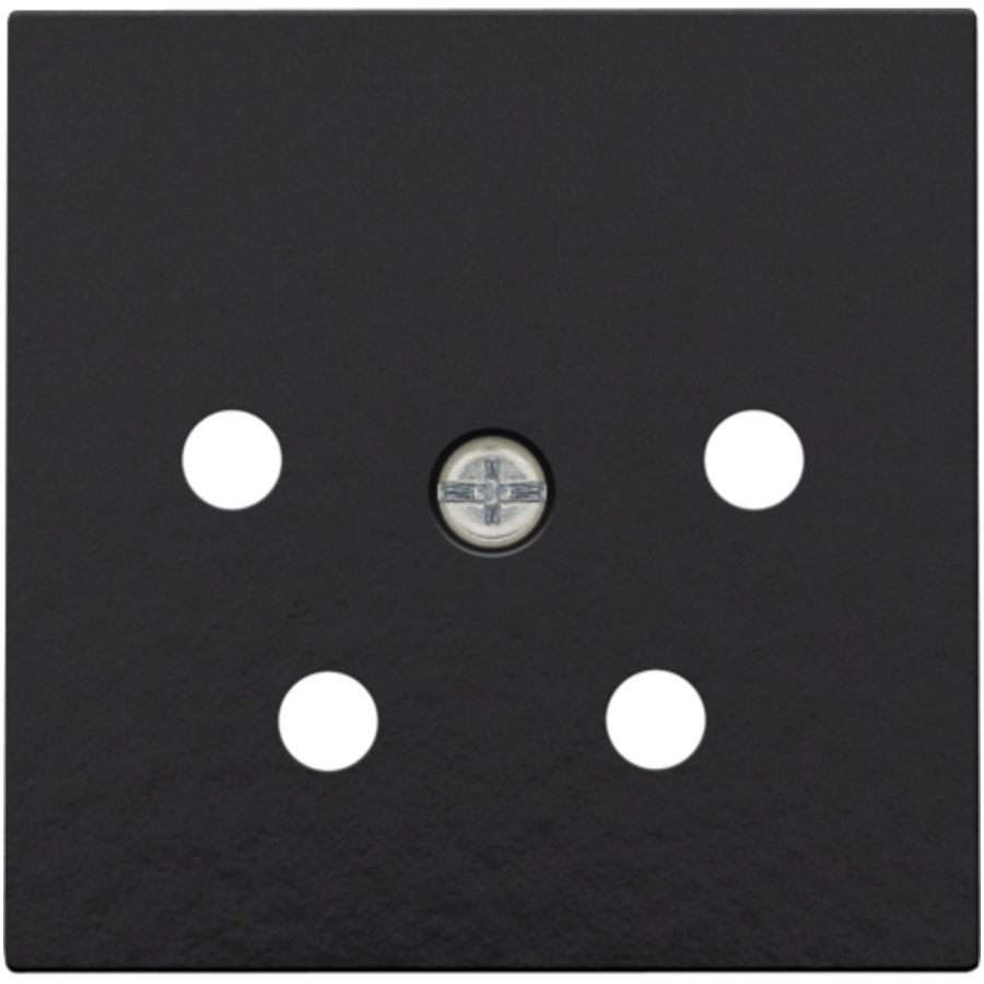 Afwerkingsset 4-polig inbouwcontactdoos PTT pianoblack