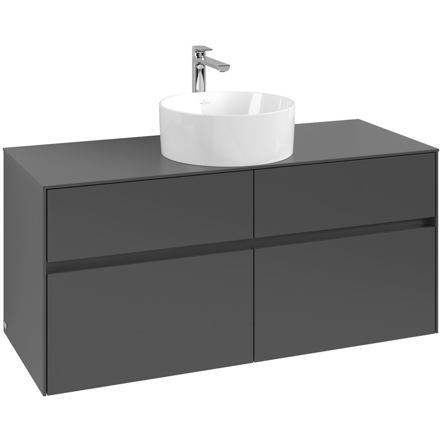 Wastafelonderkast Collaro 1200x548x500mm Graphite C041B0VR