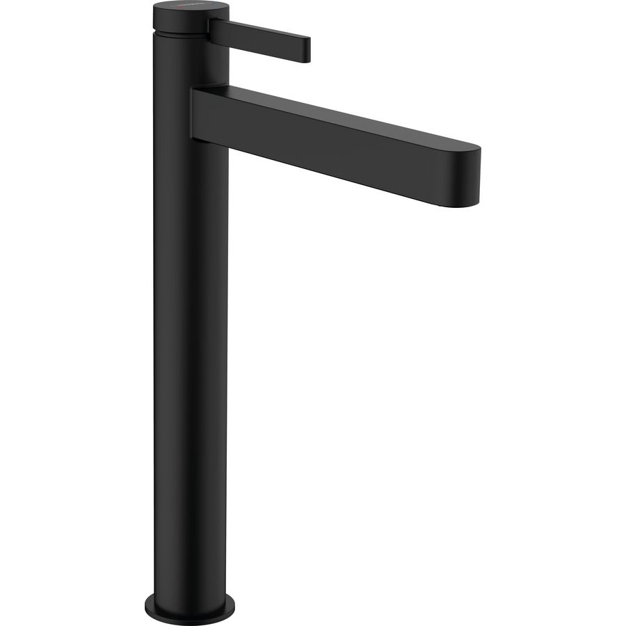 Finoris 1-hendel wastafelmengkraan 260 mat zwart highriser sprong 208mm incl. push-open plug 1.1/4"