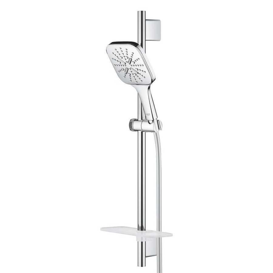 Glijstangset rainshower 130 smartact. cube 60cm chroom