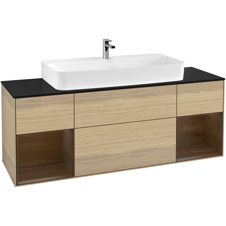 Wastafelonderkast Finion 1600x603x501mm Oak Veneer G212GNPC