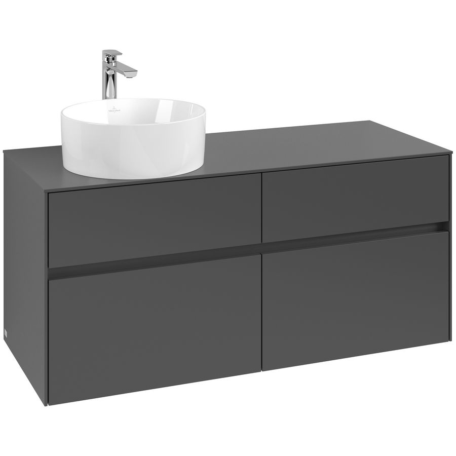 Wastafelonderkast Collaro 1200x548x500mm Graphite C04200VR