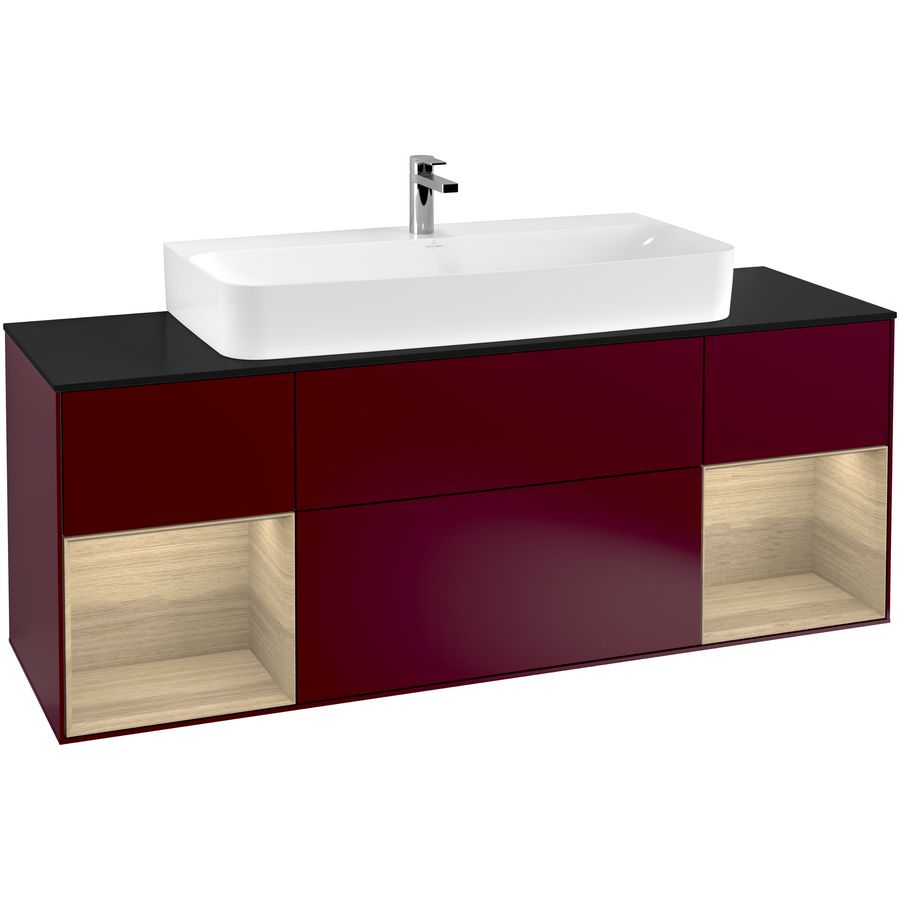 Wastafelonderkast Finion 1600x603x501mm Peony Matt Lacquer G212PCHB