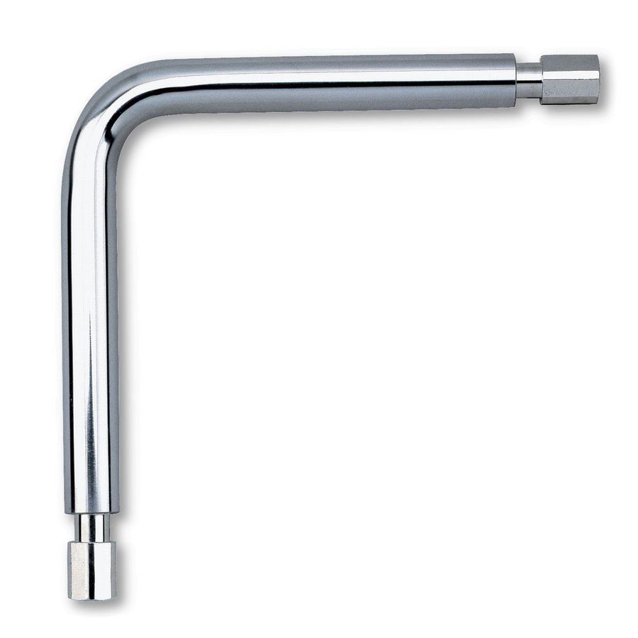 Verbindingsbocht tbv douchegordijn 150x150mm voor buis Ø20mm RVS glanzend gepolijst