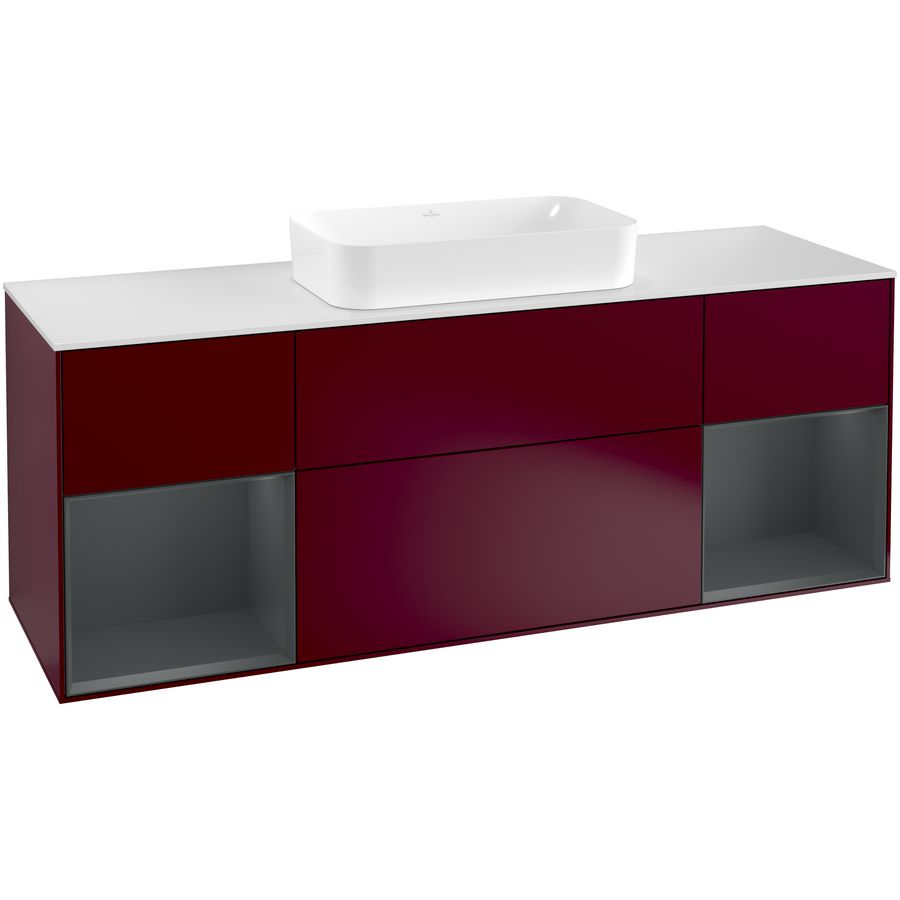Wastafelonderkast Finion 1600x603x501mm Peony Matt Lacquer G331HGHB