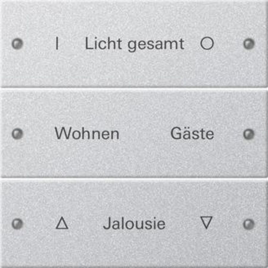 Wippenset 3-voudig beschr. System 55 kl.alum.(gel.)
