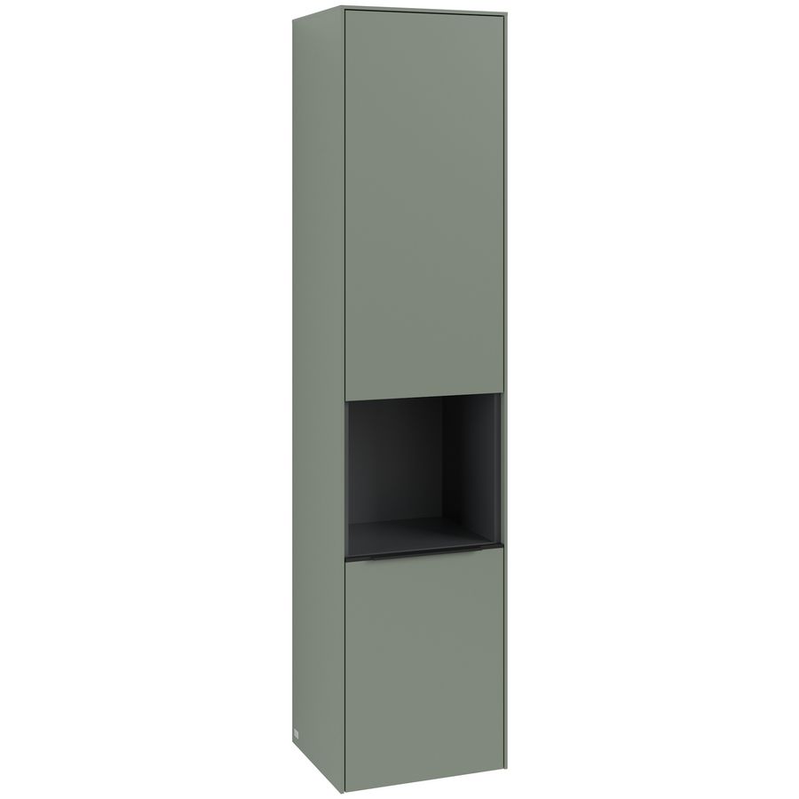 Hoge kast SUBWAY 3.0 400x1710x362mm Soft Green C58901AF greep Volcano Black