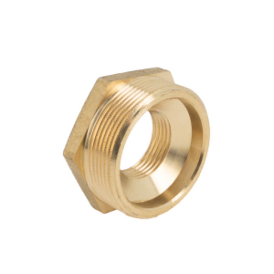 Verloopring messing 2" bt. x 1" bn.