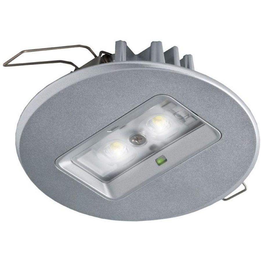 Decentraal 2W rond aluminium kleurig inbouw led armatuur