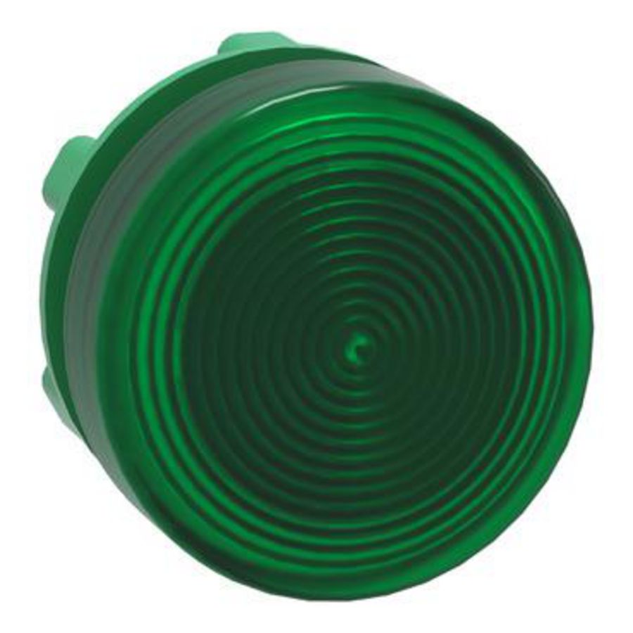 Kop signaallamp 22mm Ronde geribbelde lens Groen Harmony XB5