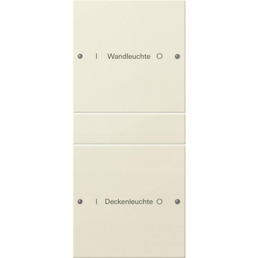 Wippenset 2-voudig (1+1) beschr. System 55 creme wit(gel.)