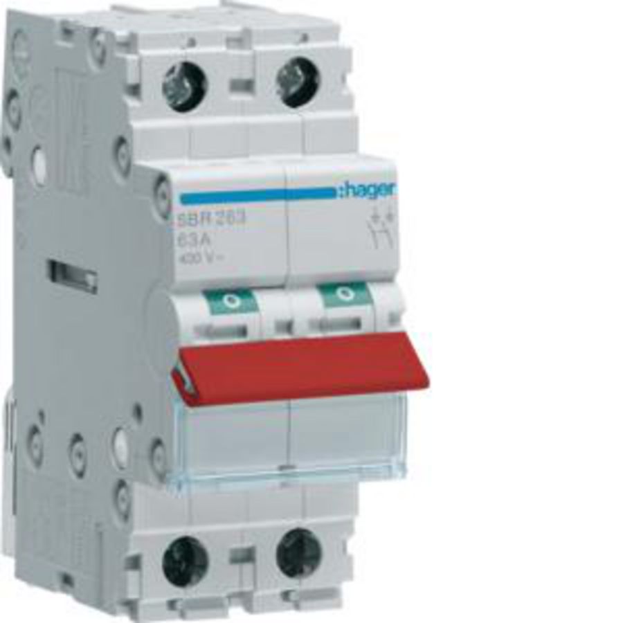 Modulaire lastscheider 2P 40A rode tuimel